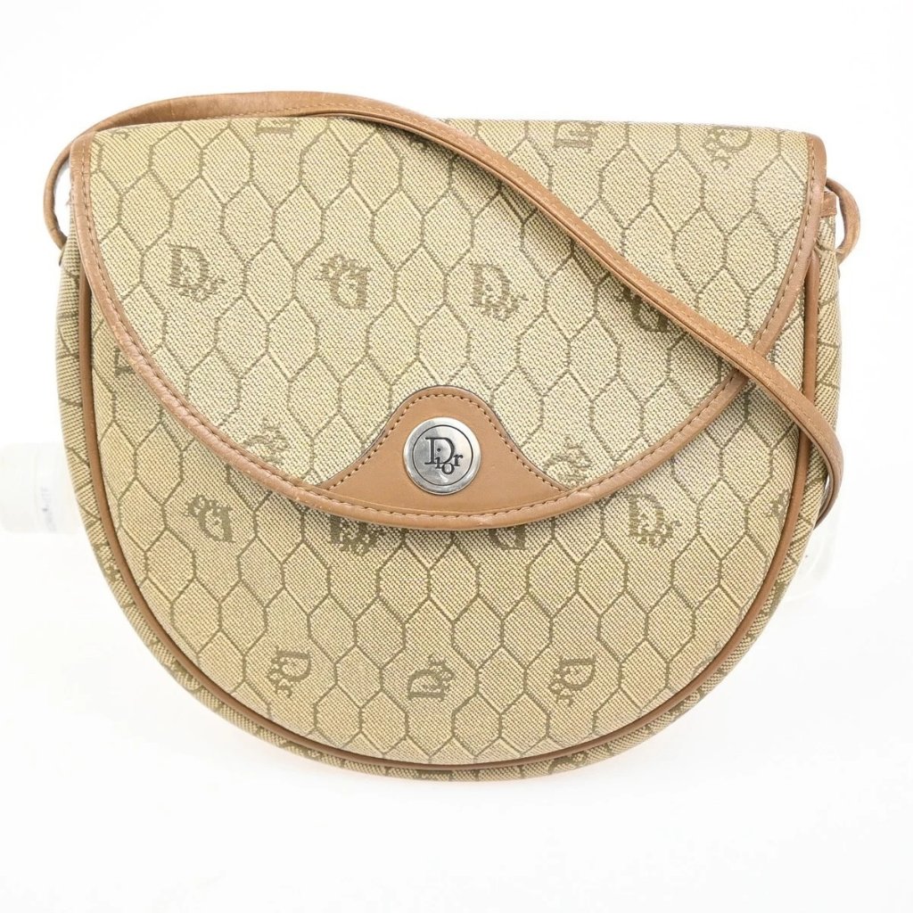 Christaian Dior Honeycomb Shoulder Bag Pvc Leather Be Ghw France 30ma278